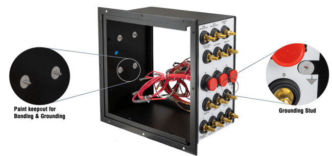 Marine grounding and bonding connection detail