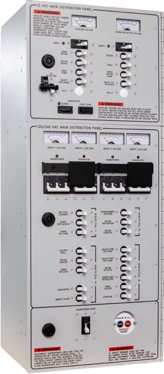 Electrical enclosure with separated marine wiring