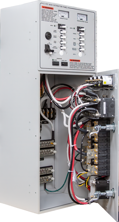AC and DC wiring separation inside a marine panel